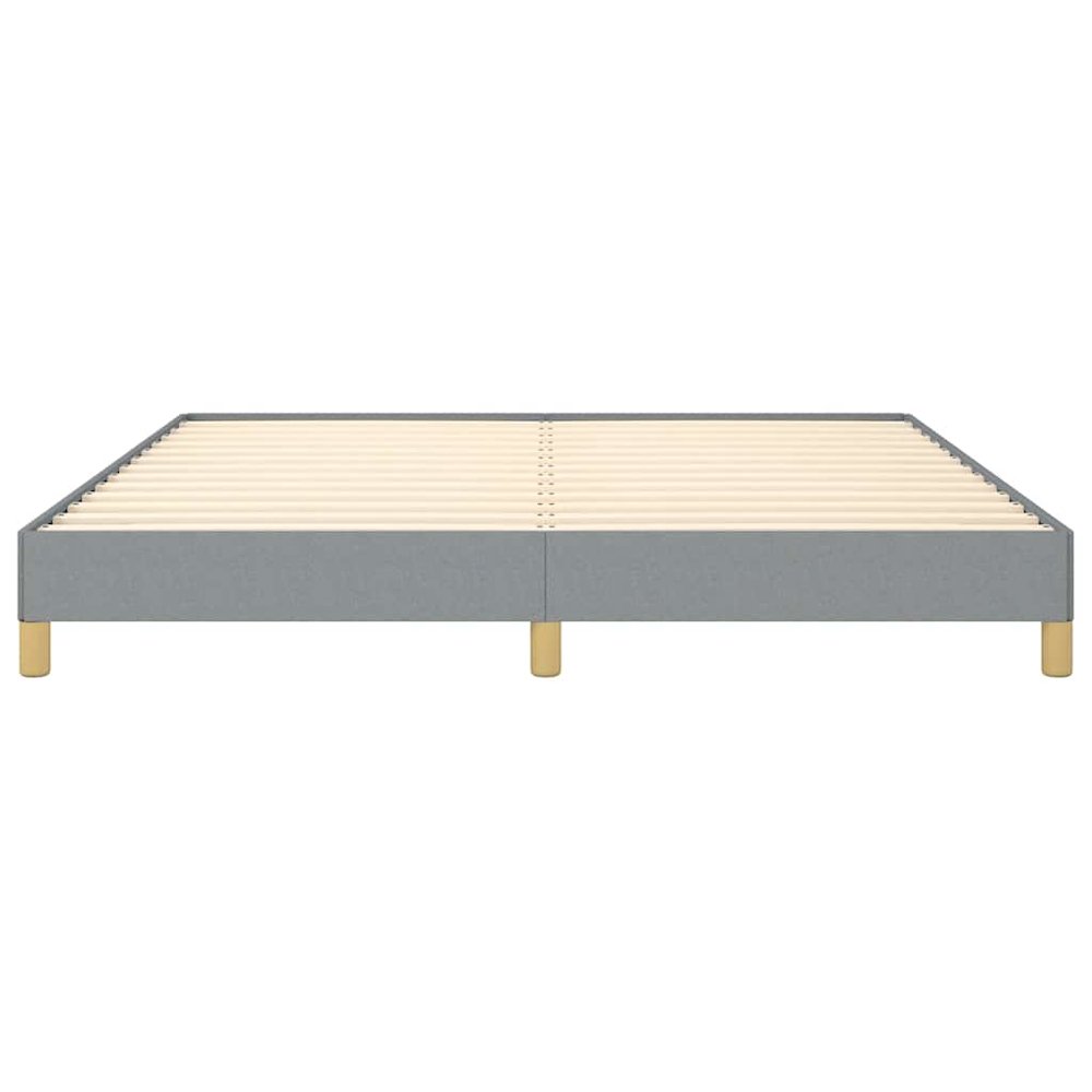 Bed Frame Light gray Polyester, Plywood, Engineered wood