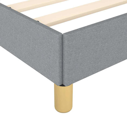 Bed Frame Light gray Polyester, Plywood, Engineered wood