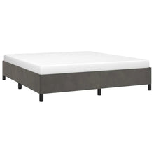 Bed Frame Dark grey Velvet (100% polyester), plywood, engineered wood