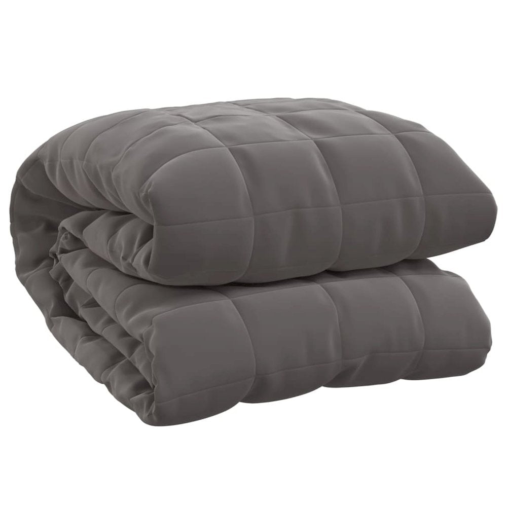 Weighted Blanket Grey Polyester, Glass Beads 86.6 in x 92.5 in
