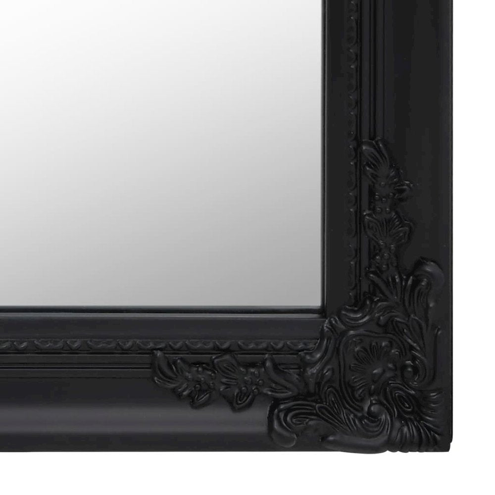 Free-standing Mirror Black Glass Full-Length Foldable