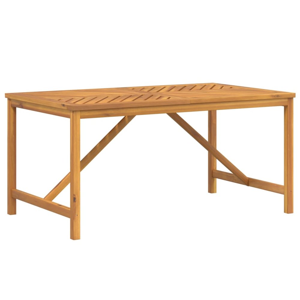Garden Dining Table Brown Solid Acacia wood Large Durable