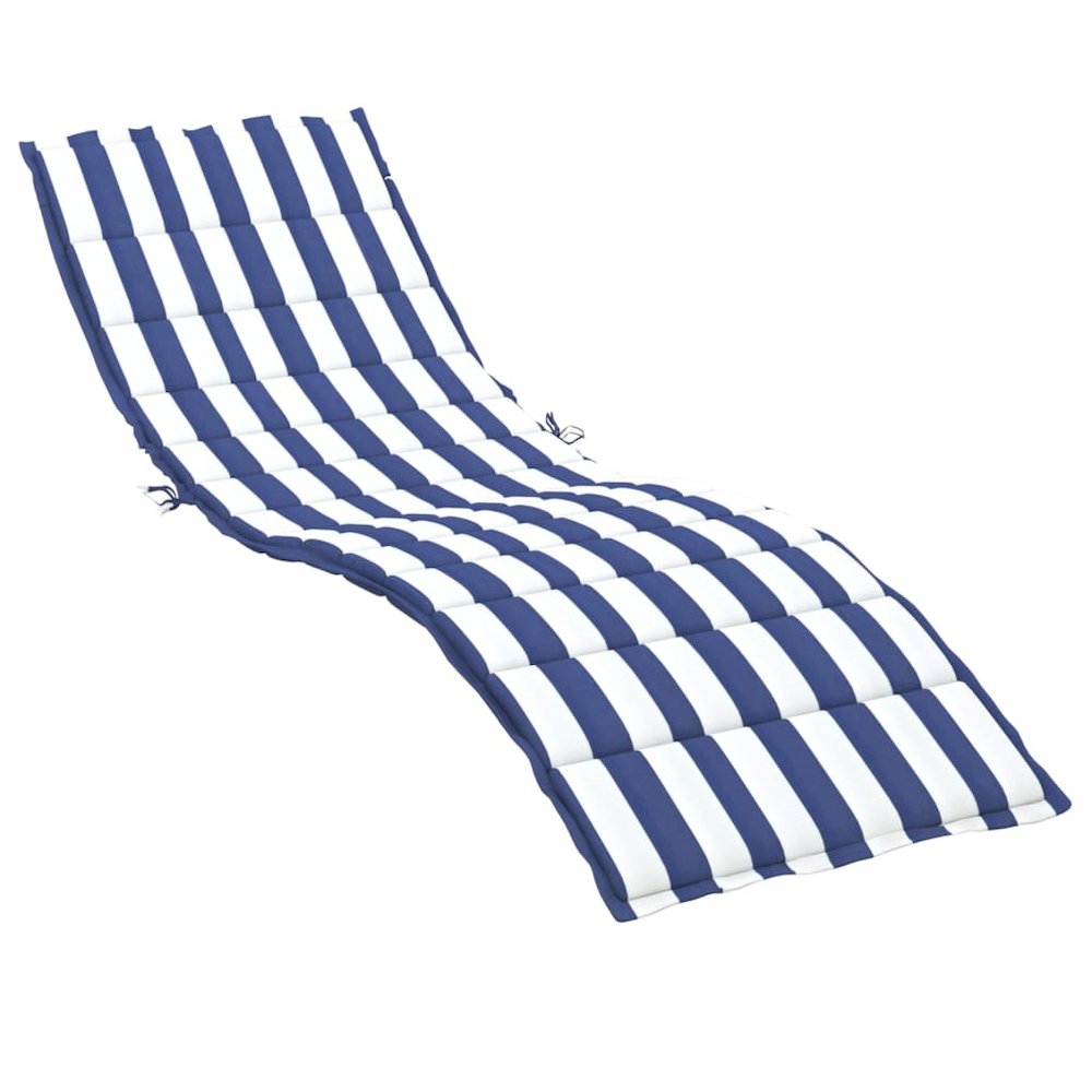 Sun Lounger Cushion Blue and White Striped