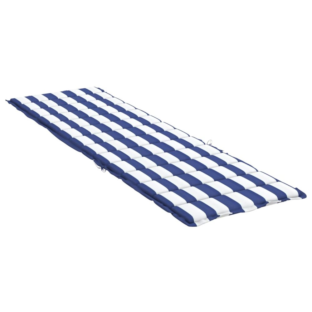 Sun Lounger Cushion Blue and White Striped