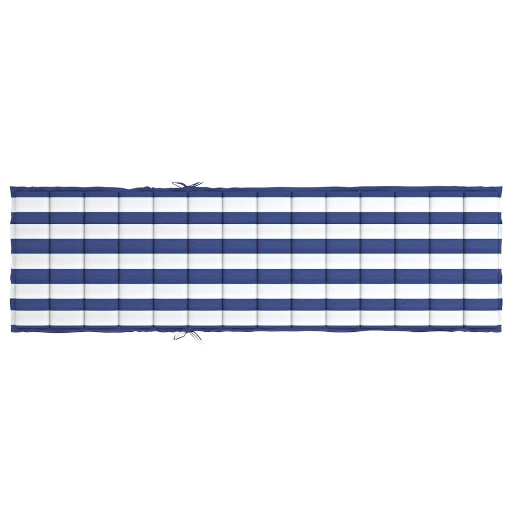 Sun Lounger Cushion Blue and White Striped