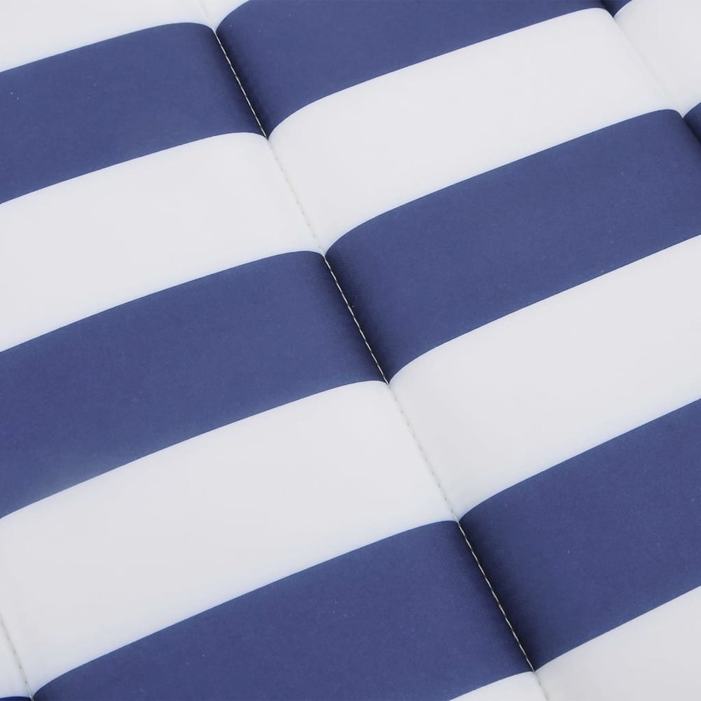Sun Lounger Cushion Blue and White Striped