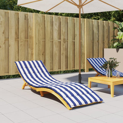 Sun Lounger Cushion Blue and White Striped