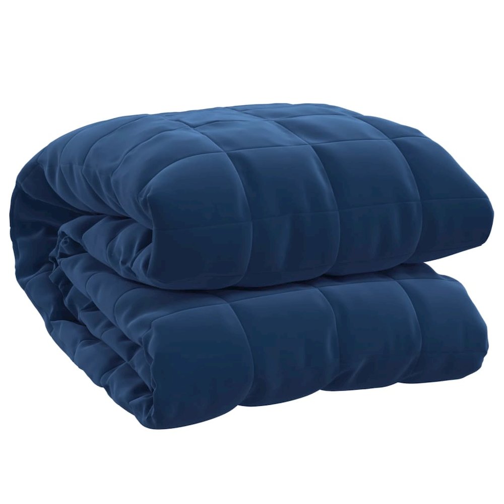 Weighted Blanket Blue Polyester, Glass beads Single