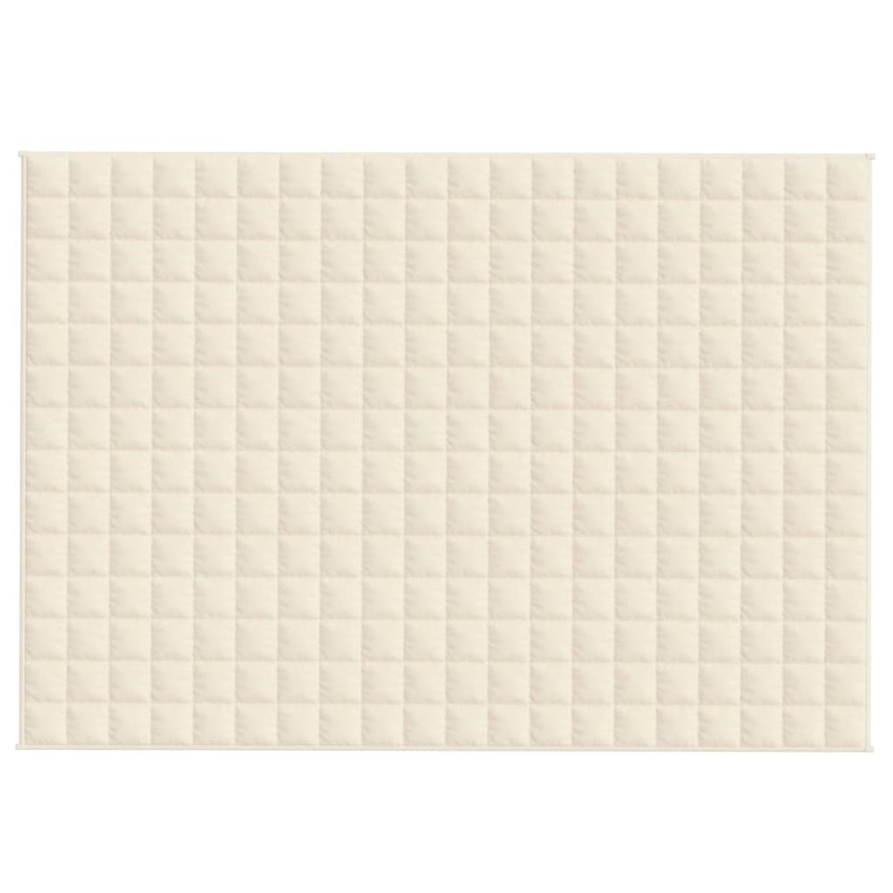Weighted Blanket Light Cream Brushed Polyester Microfiber Twin
