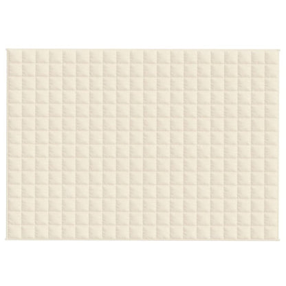 Weighted Blanket Light Cream Brushed Polyester Microfiber Twin