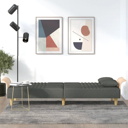 Sofa Bed Dark Grey Fabric (100% polyester), Plywood Full