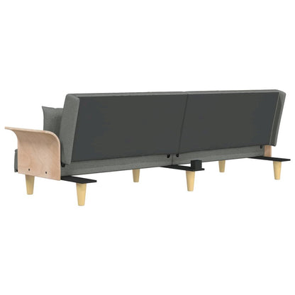 Sofa Bed Dark Grey Fabric (100% polyester), Plywood Full