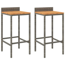 Bar Stool Set of 2 Grey