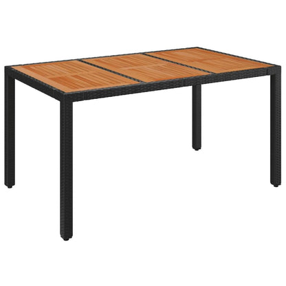 Garden Dining Set Black, Cream white