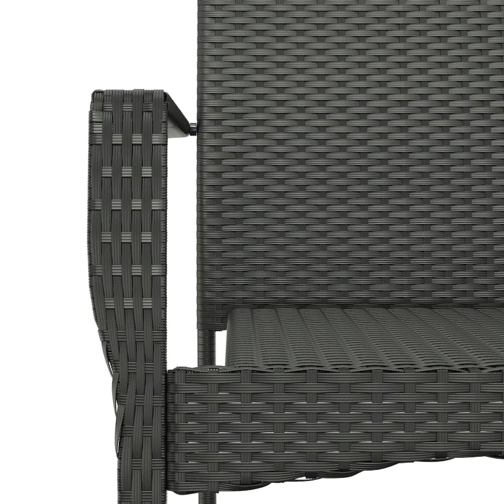 Garden Dining Set Black, Cream white