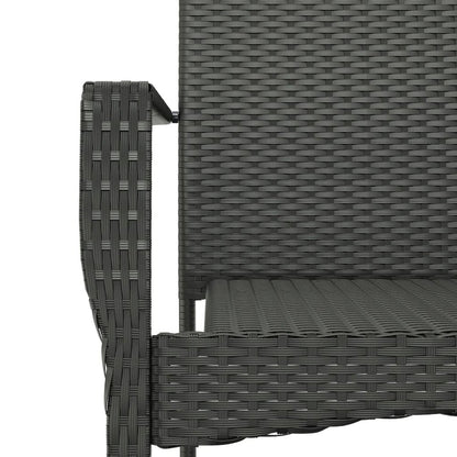 Garden Dining Set Black, Cream white