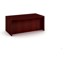 Boss Bow Front Desk Shell, Mahogany 71"W*36/41"D*29.5"H