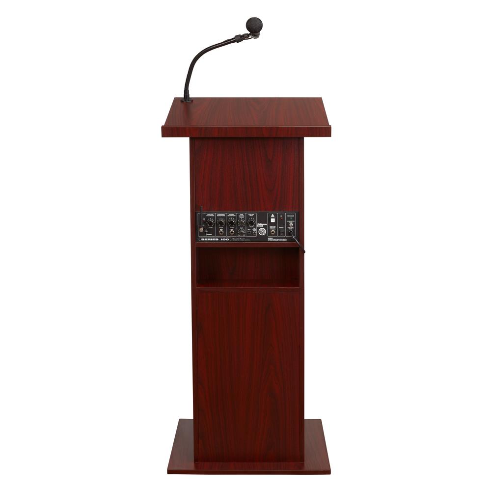 Oklahoma Sound® Power Plus Lectern, Mahogany