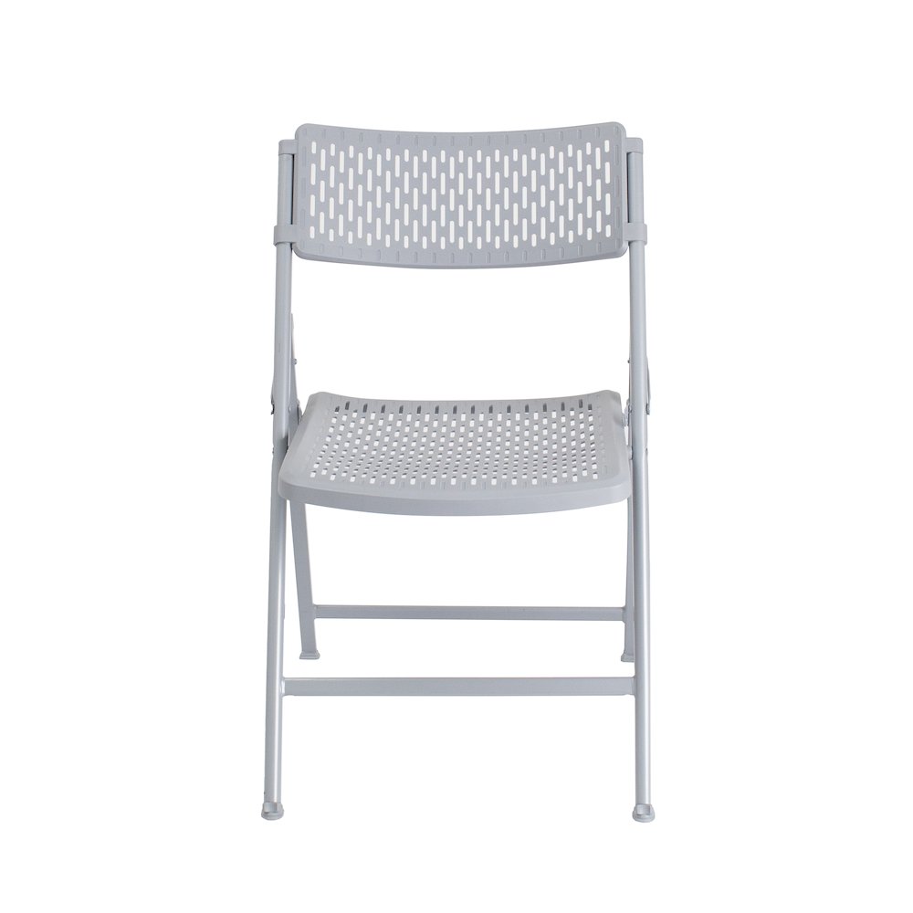 Airflex Series Premium Polypropylene Folding Chair, Platinum (Pack of 4)