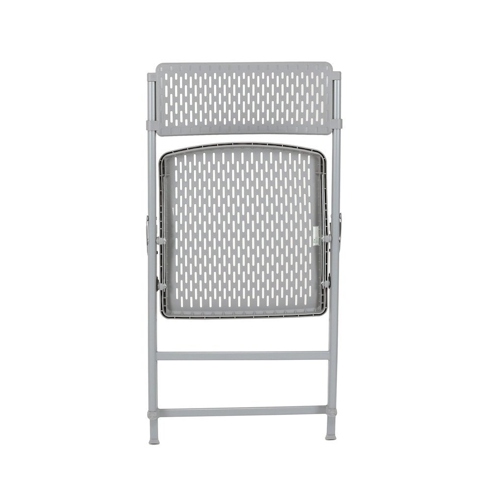 Airflex Series Premium Polypropylene Folding Chair, Platinum (Pack of 4)