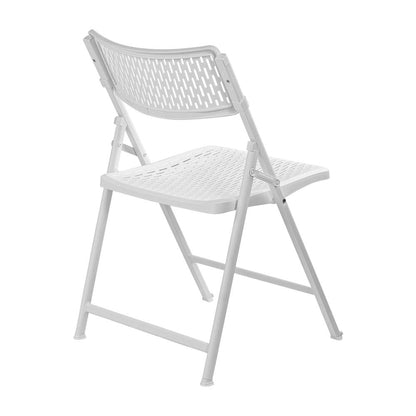 NPS® AirFlex Series Premium Polypropylene Folding Chair, White (Pack of 4)