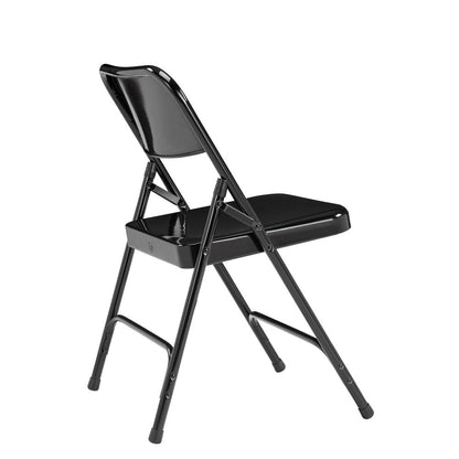 NPS® 200 Series Premium All-Steel Double Hinge Folding Chair, Black (Pack of 4)