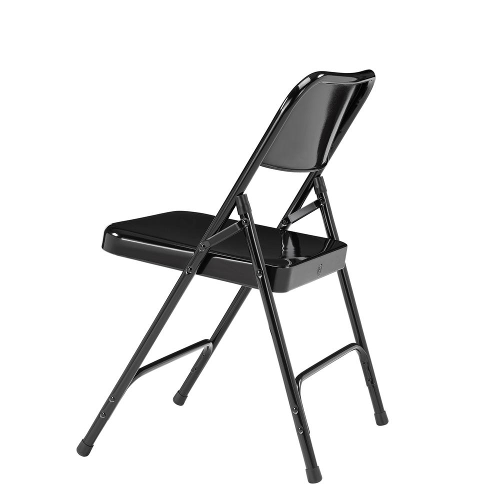 NPS® 200 Series Premium All-Steel Double Hinge Folding Chair, Black (Pack of 4)