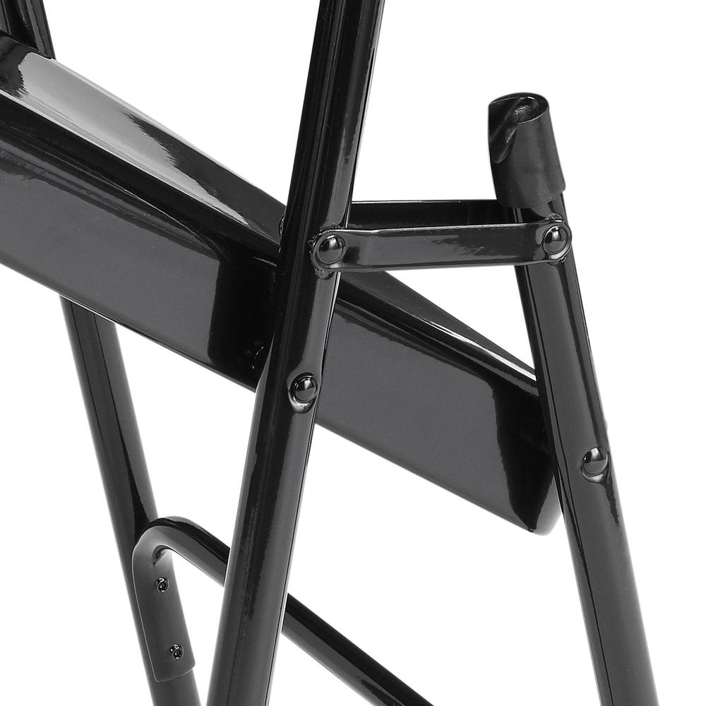 NPS® 200 Series Premium All-Steel Double Hinge Folding Chair, Black (Pack of 4)