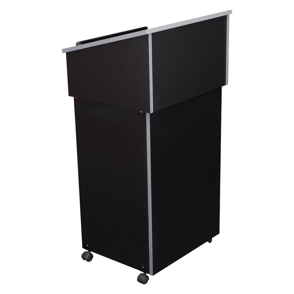 Oklahoma Sound® Tabletop Lectern with AV Cart/Lectern Base, Black