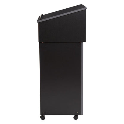 Oklahoma Sound® Tabletop Lectern with AV Cart/Lectern Base, Black