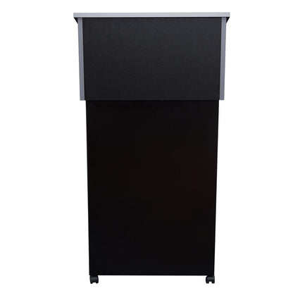 Oklahoma Sound® Tabletop Lectern with AV Cart/Lectern Base, Black
