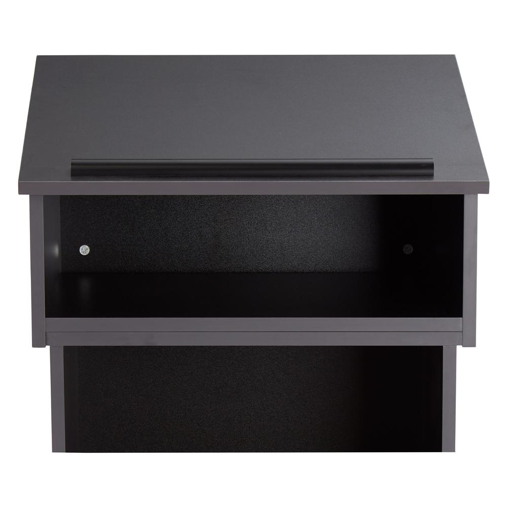 Oklahoma Sound® Tabletop Lectern with AV Cart/Lectern Base, Black