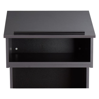 Oklahoma Sound® Tabletop Lectern with AV Cart/Lectern Base, Black