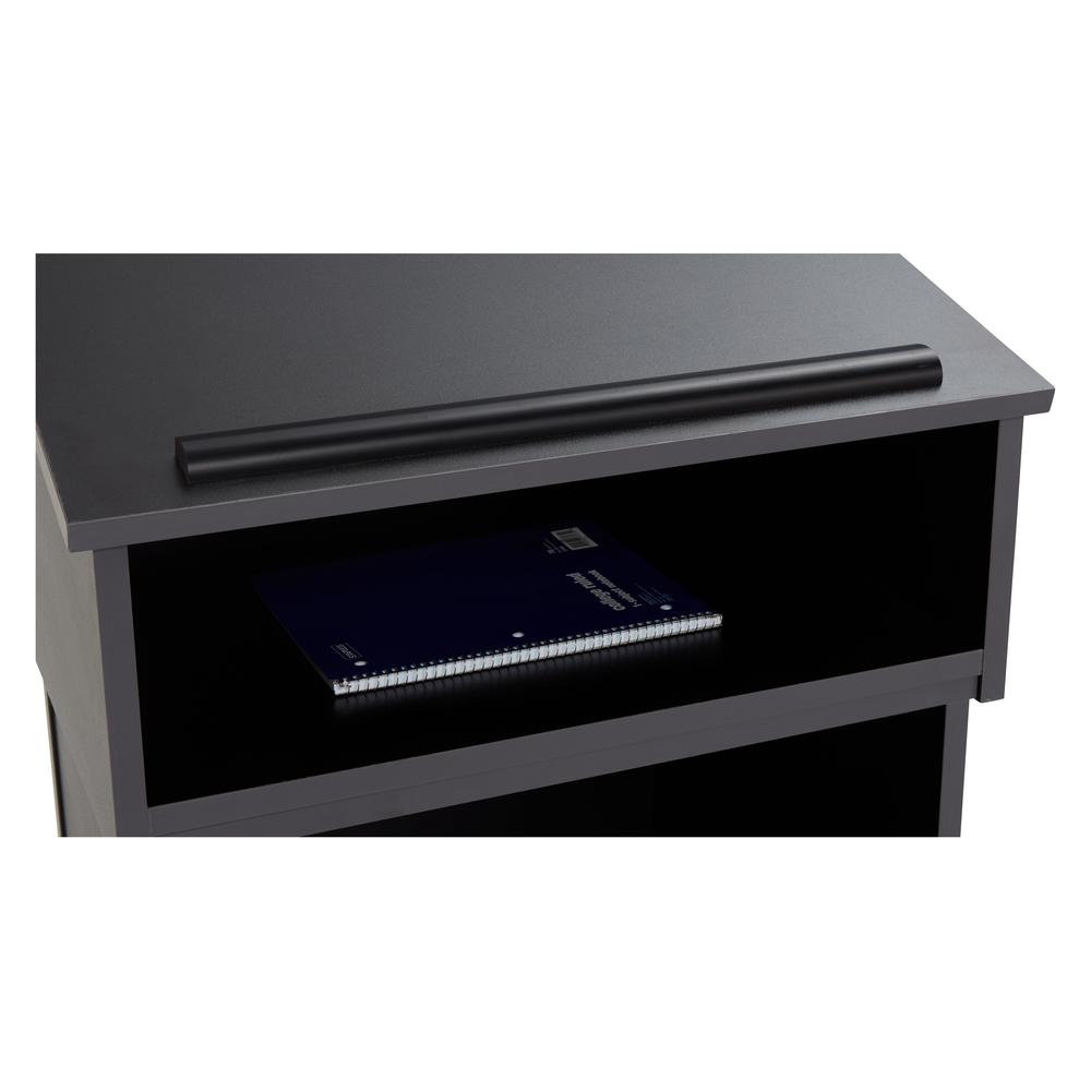 Oklahoma Sound® Tabletop Lectern with AV Cart/Lectern Base, Black