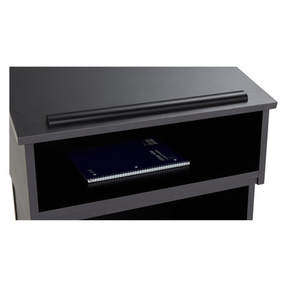 Oklahoma Sound® Tabletop Lectern with AV Cart/Lectern Base, Black