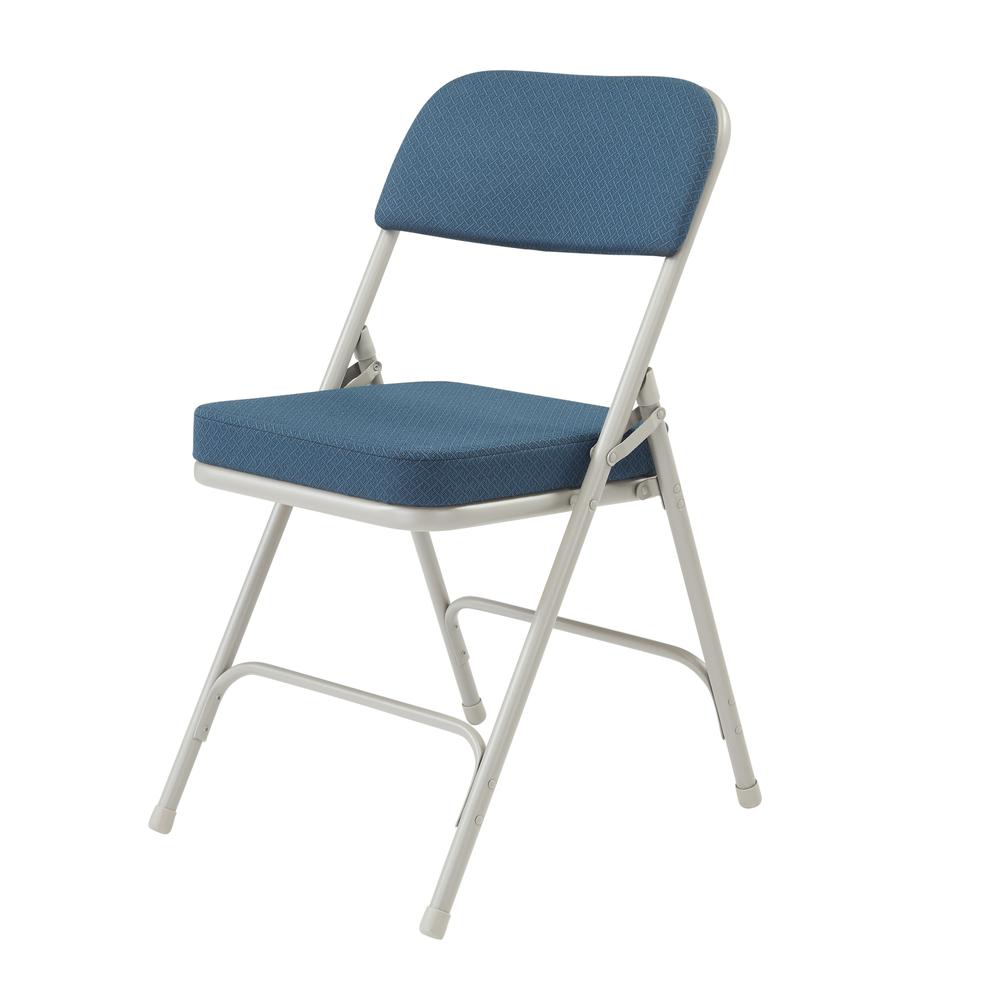 NPS® 3200 Series Premium 2" Fabric Upholstered Double Hinge Folding Chair, Regal Blue (Pack of 2)