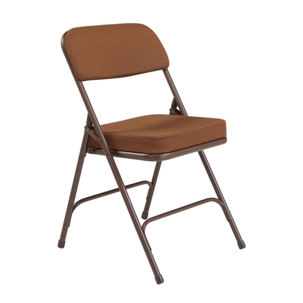 NPS® 3200 Series Premium 2" Fabric Upholstered Double Hinge Folding Chair, Antique Gold (Pack of 2)