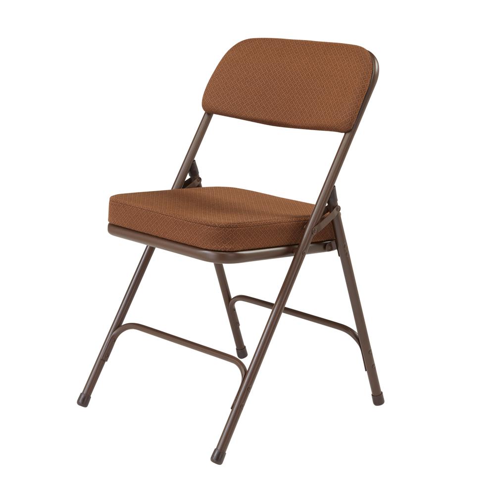 NPS® 3200 Series Premium 2" Fabric Upholstered Double Hinge Folding Chair, Antique Gold (Pack of 2)