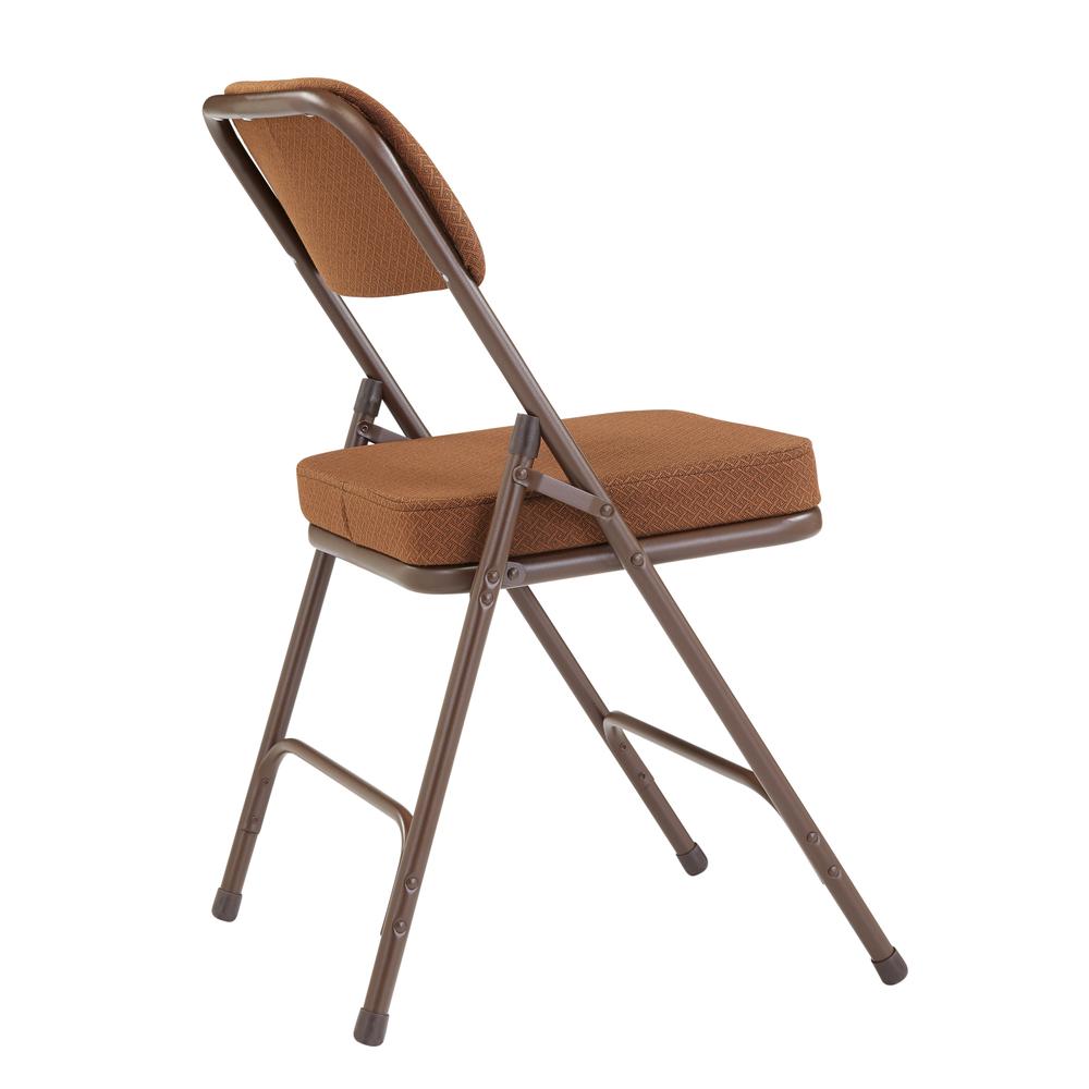 NPS® 3200 Series Premium 2" Fabric Upholstered Double Hinge Folding Chair, Antique Gold (Pack of 2)