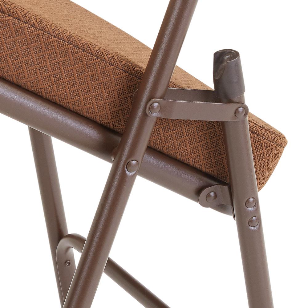 NPS® 3200 Series Premium 2" Fabric Upholstered Double Hinge Folding Chair, Antique Gold (Pack of 2)