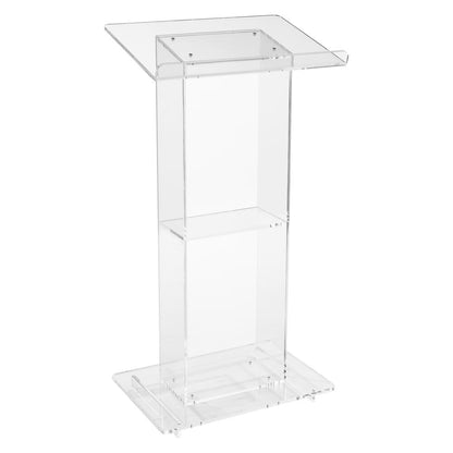 Oklahoma Sound® Clear Acrylic Lectern with Shelf