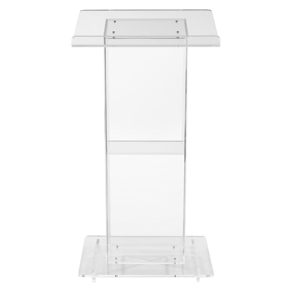 Oklahoma Sound® Clear Acrylic Lectern with Shelf