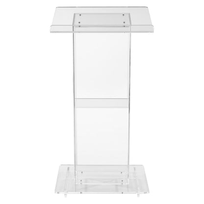 Oklahoma Sound® Clear Acrylic Lectern with Shelf