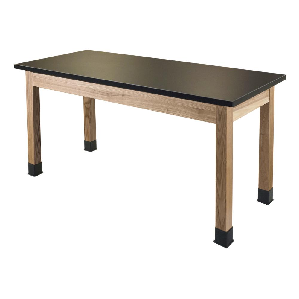 NPS® Wood Science Lab Table, 30 x 60 x 30, Chemical Resistant Top