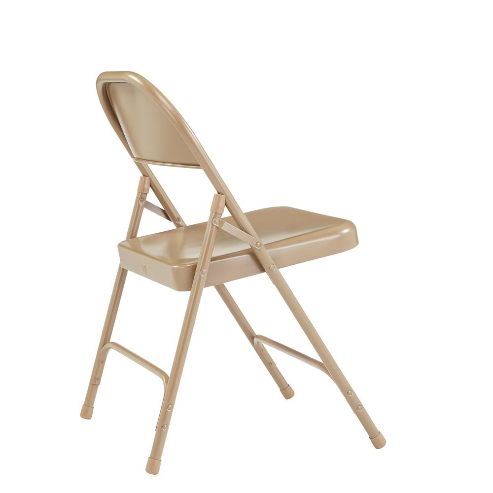 NPS® 50 Series All-Steel Folding Chair, Beige (Pack of 4)