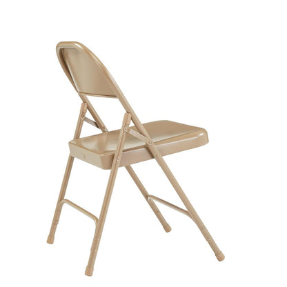 NPS® 50 Series All-Steel Folding Chair, Beige (Pack of 4)