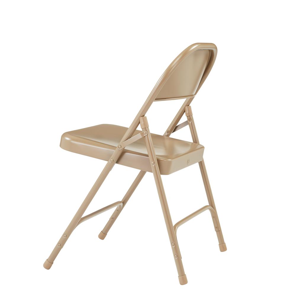 NPS® 50 Series All-Steel Folding Chair, Beige (Pack of 4)