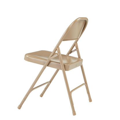 NPS® 50 Series All-Steel Folding Chair, Beige (Pack of 4)