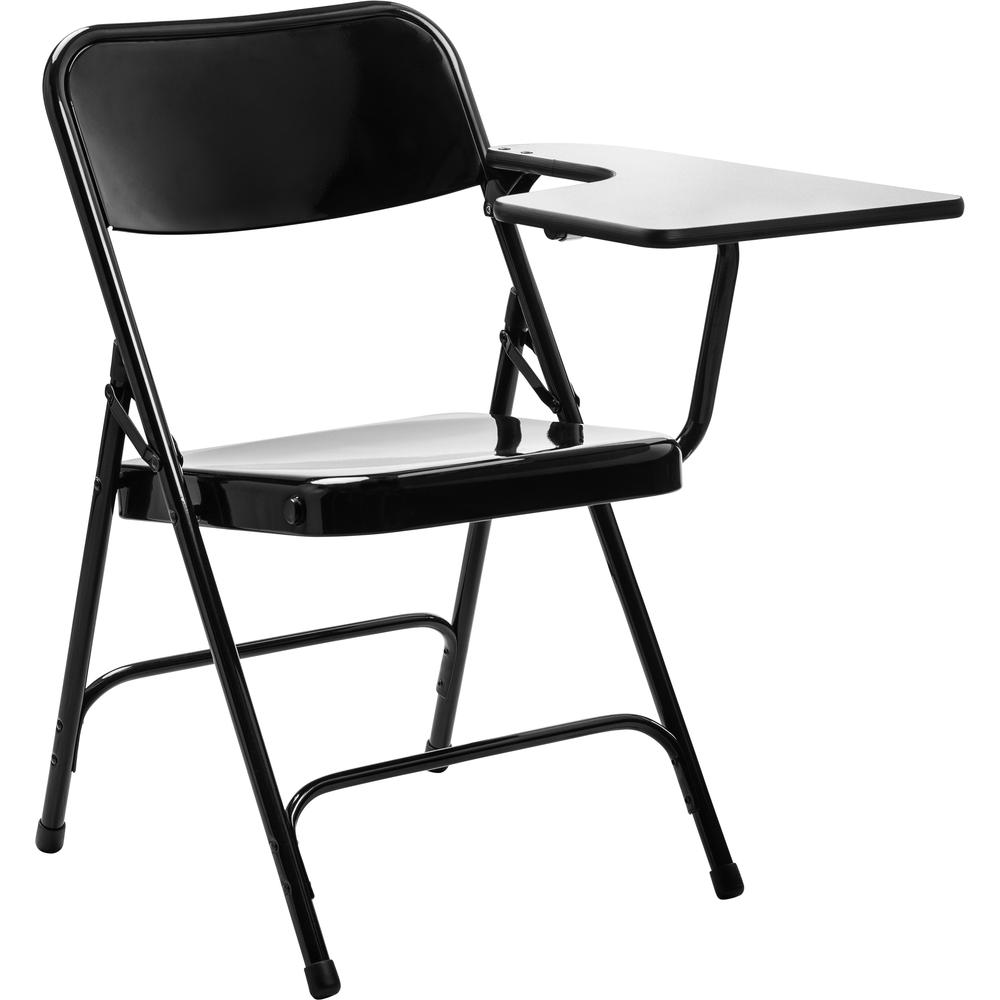 NPS® 5200 Series Tablet Arm Folding Chair, Left Arm, Black (Pack of 2)