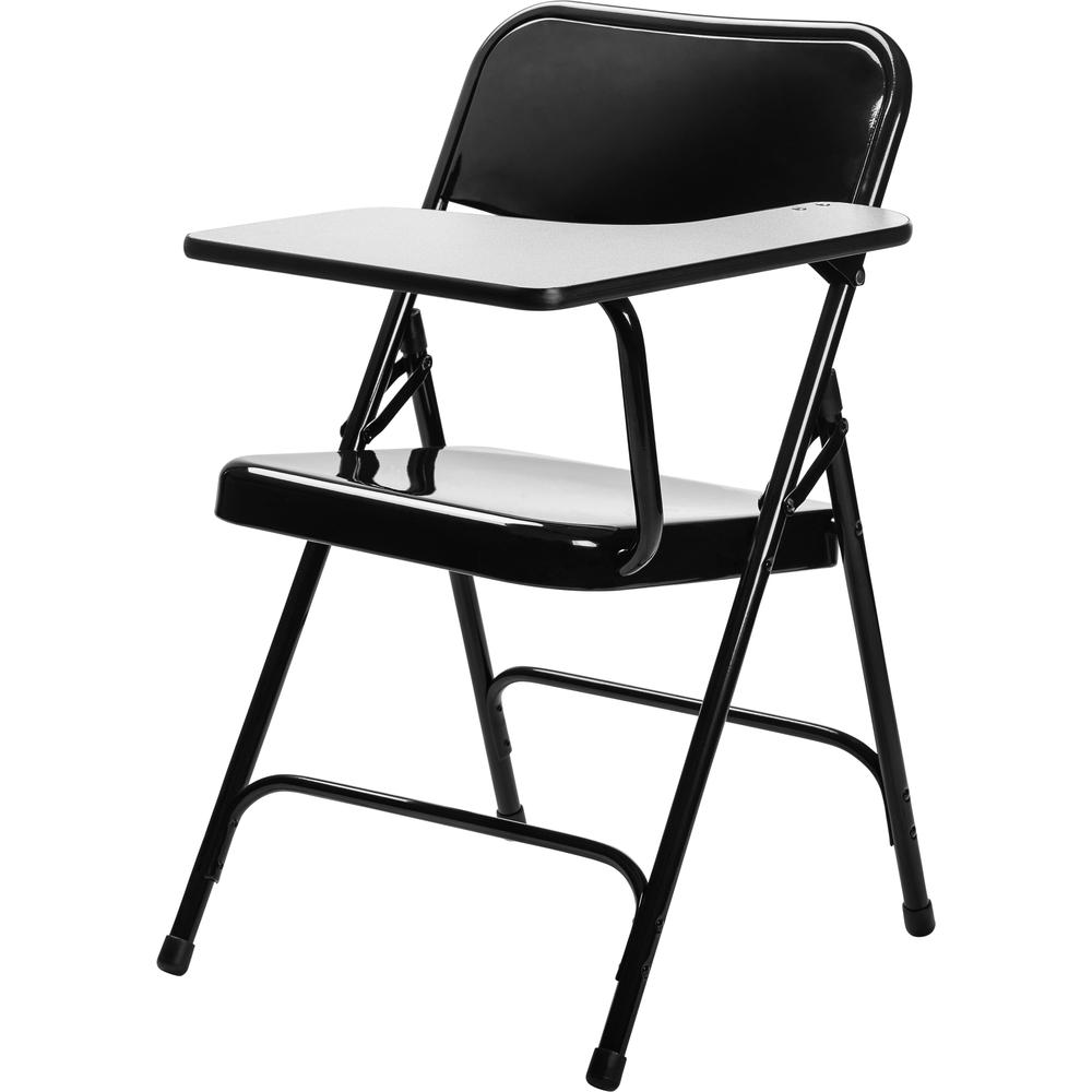 NPS® 5200 Series Tablet Arm Folding Chair, Left Arm, Black (Pack of 2)